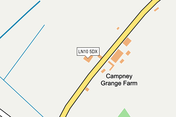 LN10 5DX map - OS OpenMap – Local (Ordnance Survey)