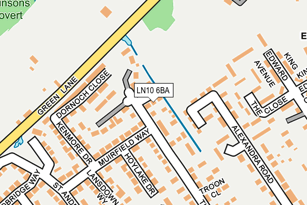 LN10 6BA map - OS OpenMap – Local (Ordnance Survey)
