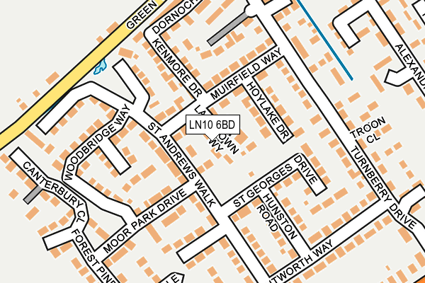 LN10 6BD map - OS OpenMap – Local (Ordnance Survey)