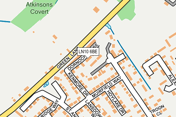 LN10 6BE map - OS OpenMap – Local (Ordnance Survey)