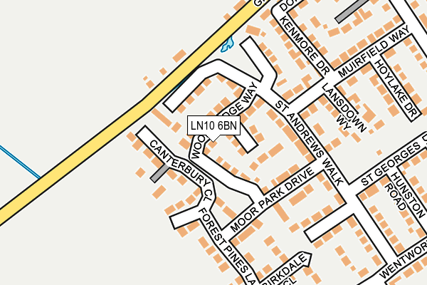LN10 6BN map - OS OpenMap – Local (Ordnance Survey)