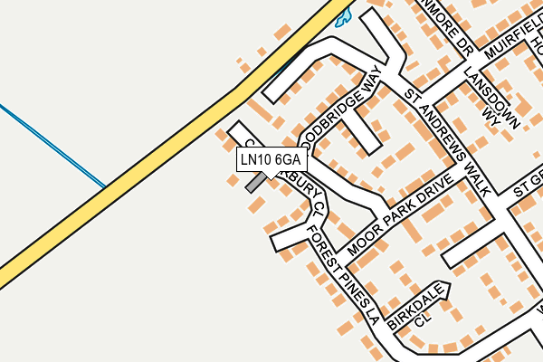 LN10 6GA map - OS OpenMap – Local (Ordnance Survey)