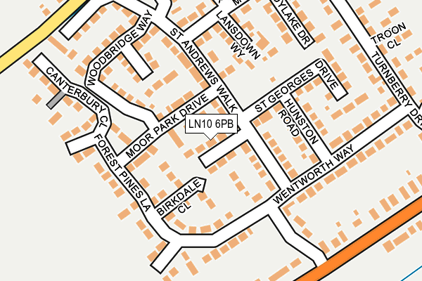 LN10 6PB map - OS OpenMap – Local (Ordnance Survey)
