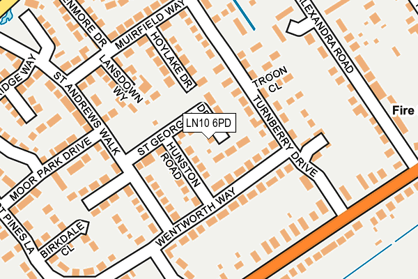 LN10 6PD map - OS OpenMap – Local (Ordnance Survey)