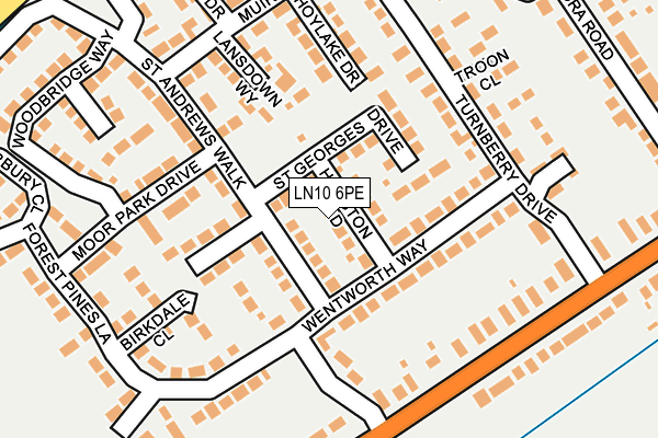 LN10 6PE map - OS OpenMap – Local (Ordnance Survey)