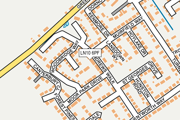 LN10 6PF map - OS OpenMap – Local (Ordnance Survey)