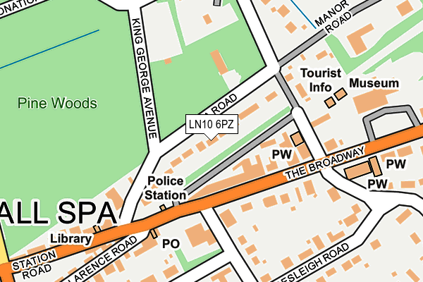 LN10 6PZ map - OS OpenMap – Local (Ordnance Survey)
