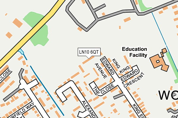 LN10 6QT map - OS OpenMap – Local (Ordnance Survey)