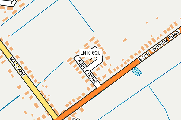 LN10 6QU map - OS OpenMap – Local (Ordnance Survey)