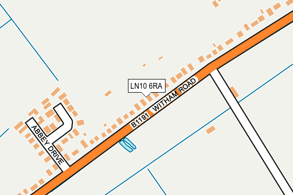 LN10 6RA map - OS OpenMap – Local (Ordnance Survey)