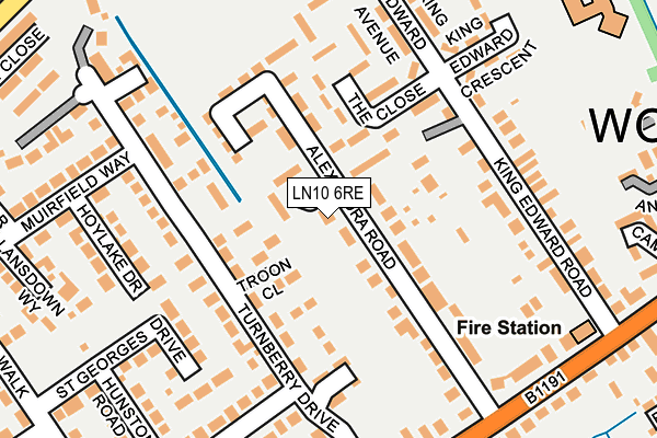 LN10 6RE map - OS OpenMap – Local (Ordnance Survey)