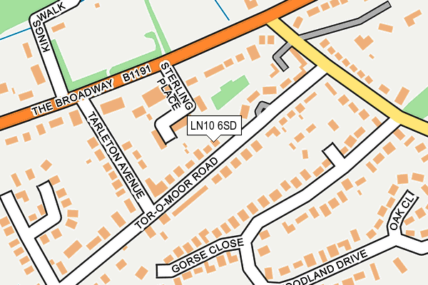 LN10 6SD map - OS OpenMap – Local (Ordnance Survey)