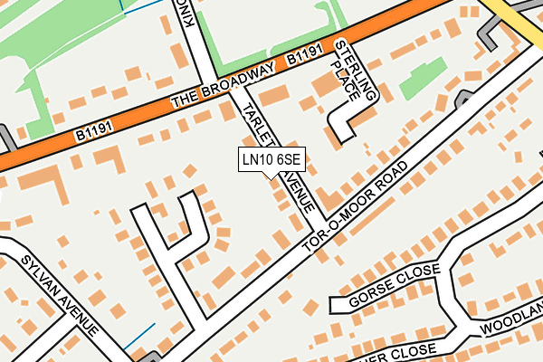 LN10 6SE map - OS OpenMap – Local (Ordnance Survey)