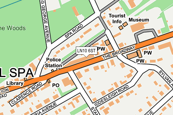 LN10 6ST map - OS OpenMap – Local (Ordnance Survey)