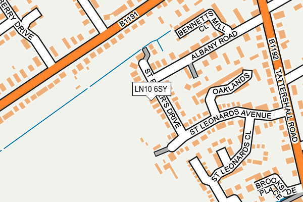 LN10 6SY map - OS OpenMap – Local (Ordnance Survey)