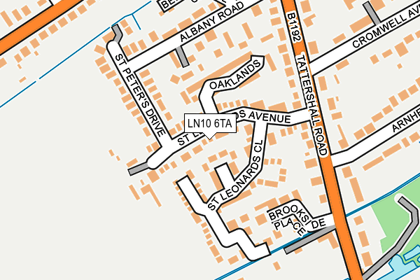 LN10 6TA map - OS OpenMap – Local (Ordnance Survey)