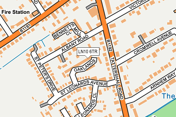 LN10 6TR map - OS OpenMap – Local (Ordnance Survey)