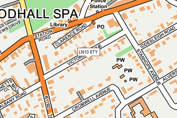 LN10 6TY map - OS OpenMap – Local (Ordnance Survey)