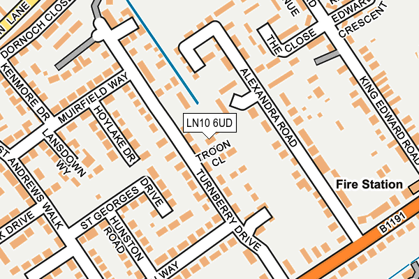 LN10 6UD map - OS OpenMap – Local (Ordnance Survey)