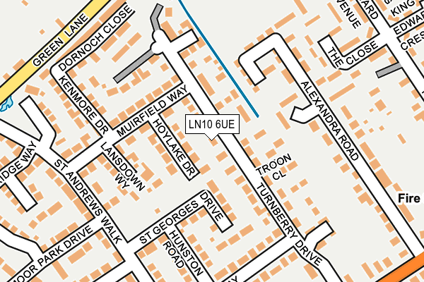 LN10 6UE map - OS OpenMap – Local (Ordnance Survey)