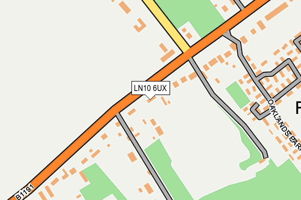 LN10 6UX map - OS OpenMap – Local (Ordnance Survey)