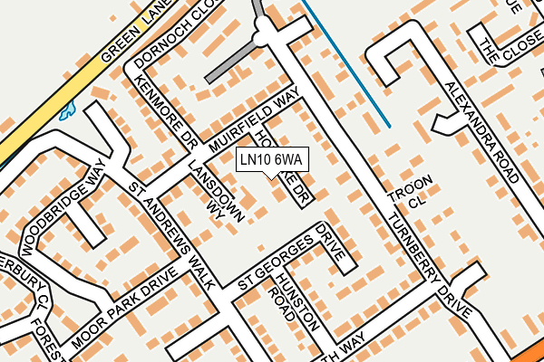 LN10 6WA map - OS OpenMap – Local (Ordnance Survey)