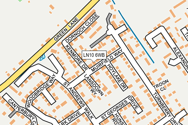 LN10 6WB map - OS OpenMap – Local (Ordnance Survey)