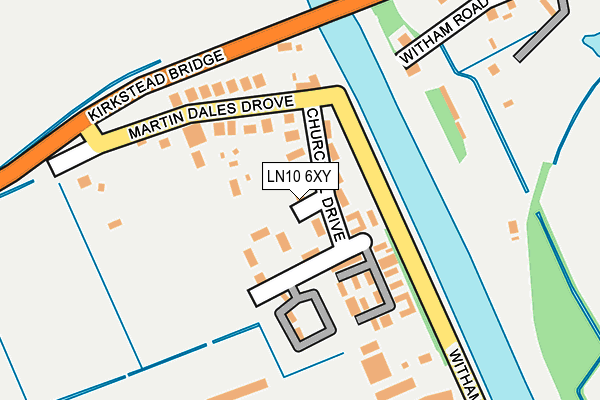 LN10 6XY map - OS OpenMap – Local (Ordnance Survey)