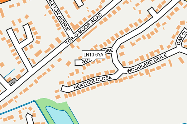 LN10 6YA map - OS OpenMap – Local (Ordnance Survey)