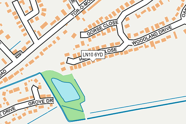 LN10 6YD map - OS OpenMap – Local (Ordnance Survey)