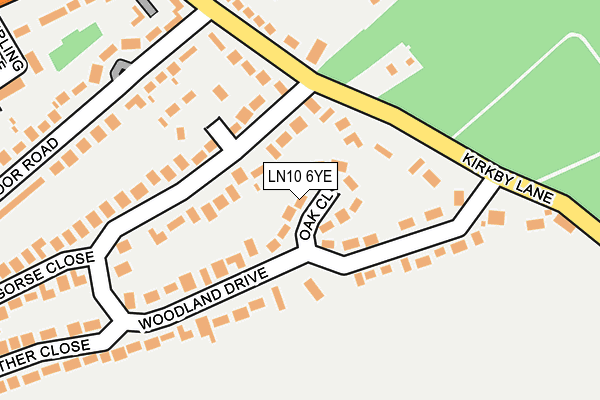 LN10 6YE map - OS OpenMap – Local (Ordnance Survey)