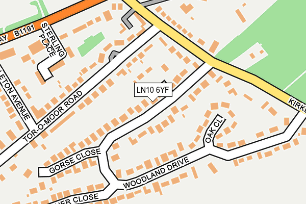 LN10 6YF map - OS OpenMap – Local (Ordnance Survey)