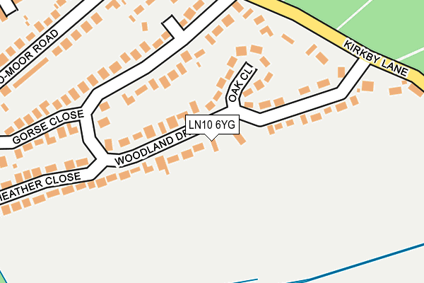LN10 6YG map - OS OpenMap – Local (Ordnance Survey)