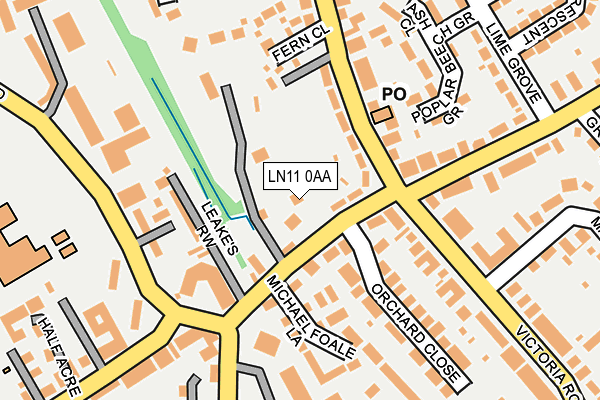 LN11 0AA map - OS OpenMap – Local (Ordnance Survey)