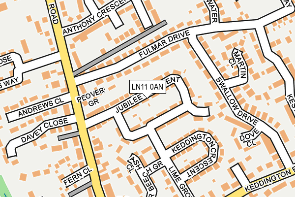 LN11 0AN map - OS OpenMap – Local (Ordnance Survey)