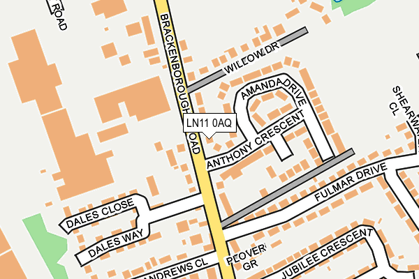 LN11 0AQ map - OS OpenMap – Local (Ordnance Survey)