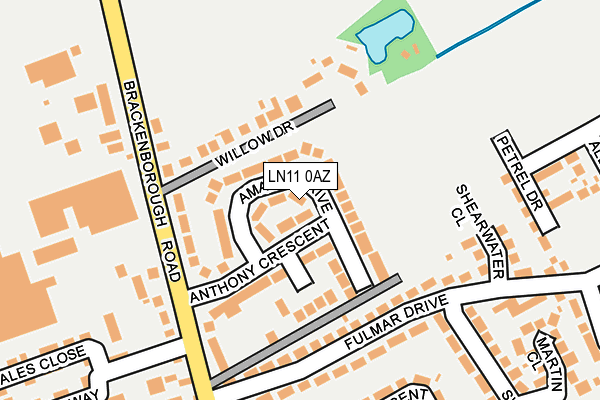 LN11 0AZ map - OS OpenMap – Local (Ordnance Survey)
