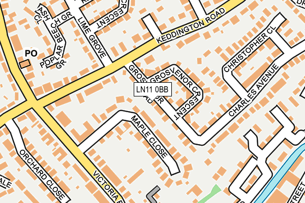 LN11 0BB map - OS OpenMap – Local (Ordnance Survey)