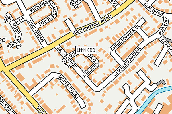 LN11 0BD map - OS OpenMap – Local (Ordnance Survey)