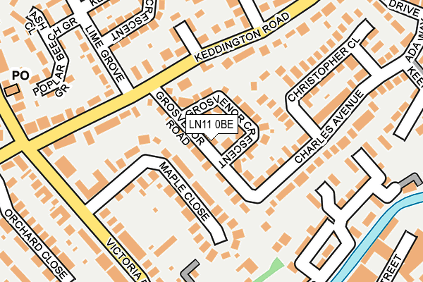 LN11 0BE map - OS OpenMap – Local (Ordnance Survey)