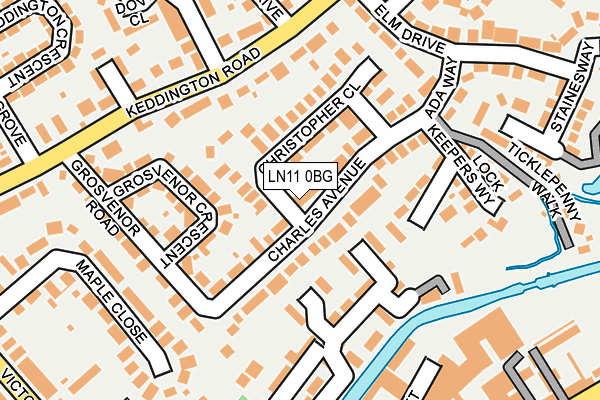 LN11 0BG map - OS OpenMap – Local (Ordnance Survey)