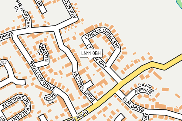 LN11 0BH map - OS OpenMap – Local (Ordnance Survey)