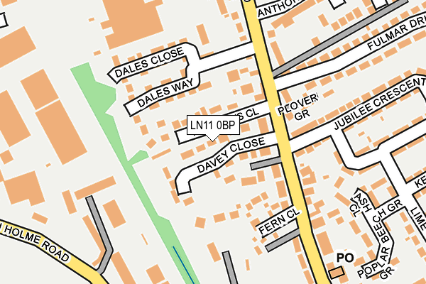 LN11 0BP map - OS OpenMap – Local (Ordnance Survey)