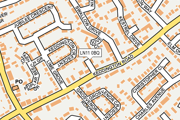 LN11 0BQ map - OS OpenMap – Local (Ordnance Survey)