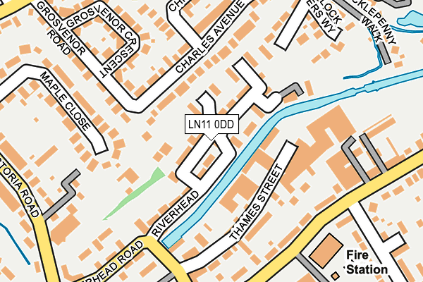 LN11 0DD map - OS OpenMap – Local (Ordnance Survey)