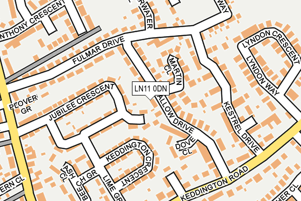 LN11 0DN map - OS OpenMap – Local (Ordnance Survey)