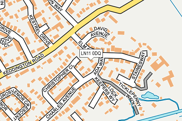 LN11 0DQ map - OS OpenMap – Local (Ordnance Survey)
