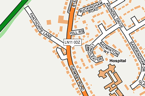 LN11 0DZ map - OS OpenMap – Local (Ordnance Survey)