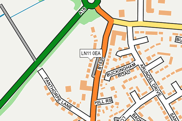 LN11 0EA map - OS OpenMap – Local (Ordnance Survey)