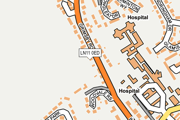 LN11 0ED map - OS OpenMap – Local (Ordnance Survey)